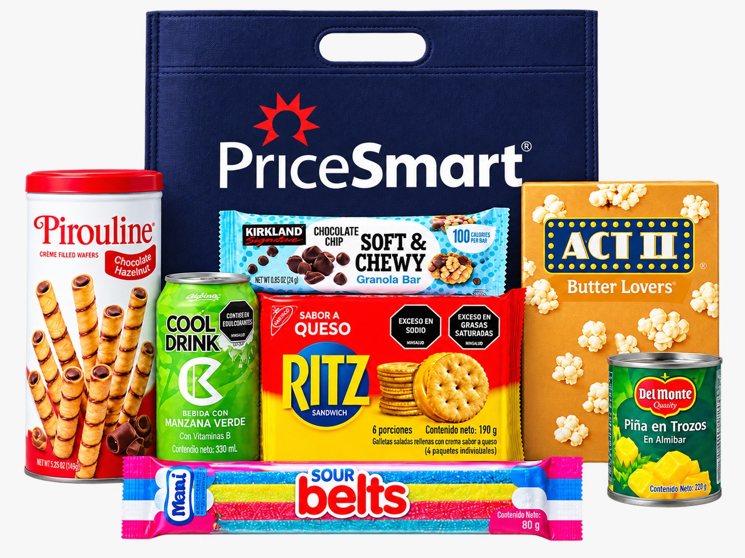 Mini ancheta PriceSmart con productos seleccionados